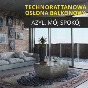 Kadax Osłona Balkonowa Mata Balkon Technorattan 1x4M 3