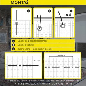 Kadax Osłona Balkonowa Mata Balkon Technorattan 1x4M 6