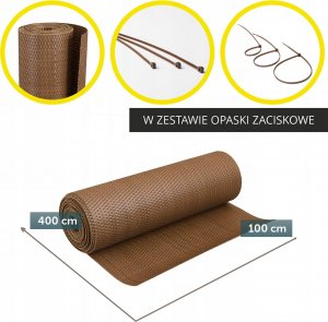 Kadax Osłona Balkonowa Mata Balkon Technorattan 1x4M 10