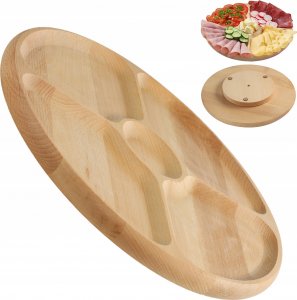 Kadax Deska Obrotowa do Serów Przekąsek Taca 4-Kom 5