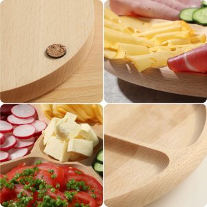 Kadax Deska Obrotowa do Serów Przekąsek Taca 4-Kom 8