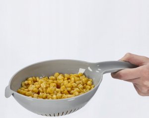 Kadax Cedzak Sitko Kuchenne Plastikowe Z Rączką Szary 4