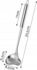 Kadax Nabierka Chochla Łyżka Wazowa Do Sosu Stalowa 30cm 6