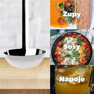 Kadax Chochla Nabierka Łyżka Wazowa Do Zup Sosu 7cm/60ml 2