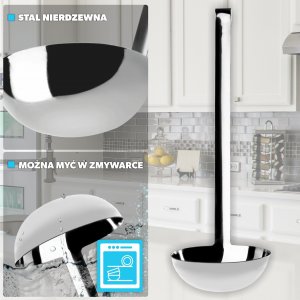 Kadax Chochla Nabierka Łyżka Wazowa Do Zup Sosu 7cm/60ml 6