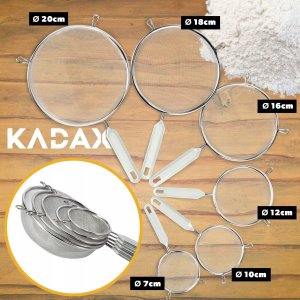 Kadax Sitko Kuchenne Nierdzewne Przesiewacz Mąki 12 cm 4