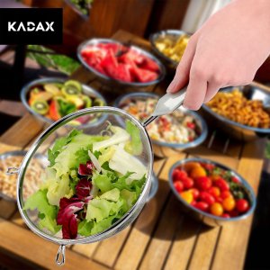 Kadax Sitko Kuchenne Nierdzewne Przesiewacz Mąki 12 cm 6