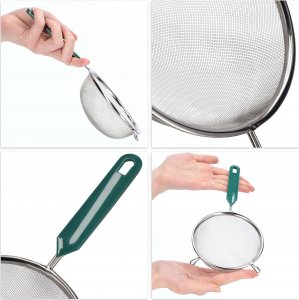 Kadax Sitko Kuchenne Nierdzewne Przesiewacz Mąki 12 cm 5