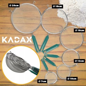 Kadax Sitko Kuchenne Nierdzewne Przesiewacz Mąki 7 cm 2