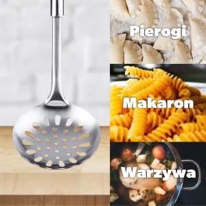 Kadax Łyżka Cedzakowa Szumówka Do Pierogów Klusek Stal 4