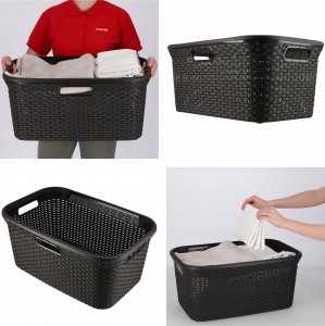 Kosz na pranie Kadax Curver 189206 kosz na bieliznę Natural Style, 60L 2