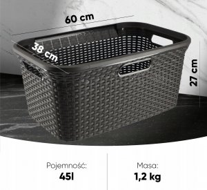 Kosz na pranie Kadax Curver 189206 kosz na bieliznę Natural Style, 60L 3