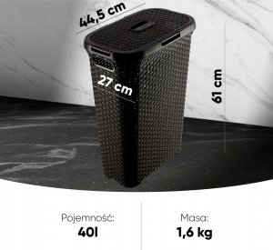 Kosz na pranie Kadax Curver 193009 kosz na bieliznę Natural Style, 40L 9