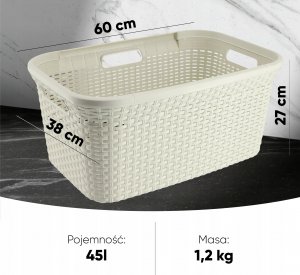 Kosz na pranie Kadax Curver 193010 kosz na bieliznę Style, 40L 5