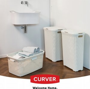 Kosz na pranie Kadax Curver Kosz Pojemnik Na Pranie Bieliznę Wąski 40L 2
