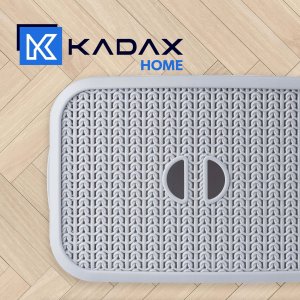 Kosz na pranie Kadax KADAX Koszyk Kosz 6L Pojemnik Z Pokrywą Szary 2szt 11