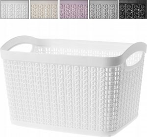 Kosz na pranie Kadax Pojemnik Pudełko 6,6L Organizer Kosz Biały 2szt 9