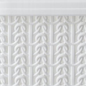 Kosz na pranie Kadax Koszyk Kosz 6L Pojemnik Z Pokrywką Organizer Biały 6