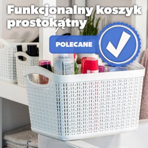 Kosz na pranie Kadax Koszyk Kosz Pojemnik 6,6L Koszyczek Biały Pudełko 2