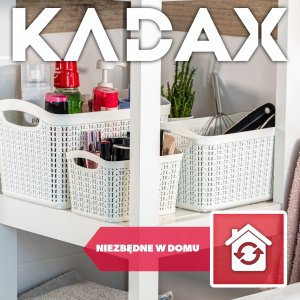 Kosz na pranie Kadax Koszyk Kosz Pojemnik 6,6L Koszyczek Biały Pudełko 3