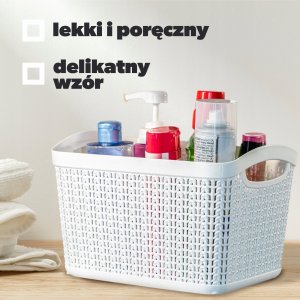 Kosz na pranie Kadax Koszyk Kosz Pojemnik 6,6L Koszyczek Biały Pudełko 4
