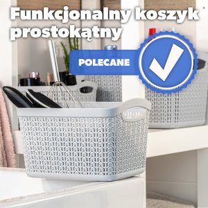 Kosz na pranie Kadax Koszyk Kosz Pojemnik 3,3L Koszyczek Szary Pudełko 2