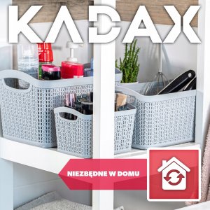 Kosz na pranie Kadax Koszyk Kosz Pojemnik 3,3L Koszyczek Szary Pudełko 3