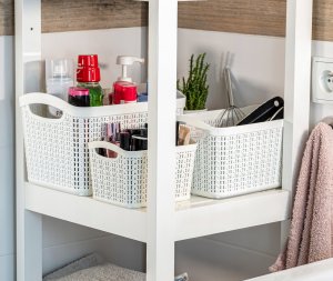 Kosz na pranie Kadax Koszyk Kosz Pojemnik 1,5L Koszyczek Biały Pudełko 5