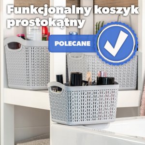 Kosz na pranie Kadax Koszyk Kosz Pojemnik 1,5L Koszyczek Szary Pudełko 2