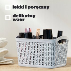 Kosz na pranie Kadax Koszyk Kosz Pojemnik 1,5L Koszyczek Szary Pudełko 4