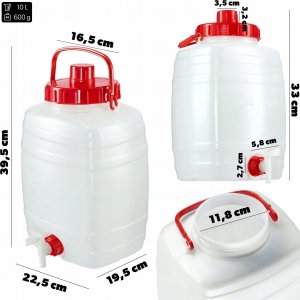 Kadax Beczka Z Kranikiem Kanister Baniak Na Wodę 10L 3