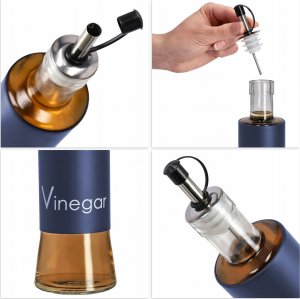 Kadax Dozownik Szklany Butelka Na Oliwę Ocet 320ml 4