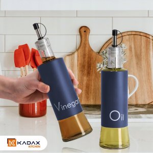 Kadax Dozownik Szklany Butelka Na Oliwę Ocet 320ml 5