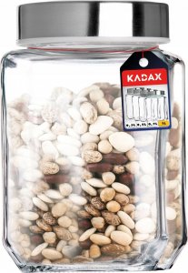 Kadax Pojemnik Na Żywność Szklany Z Pokrywą 1000ml Biały 1