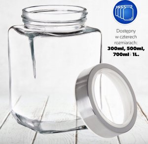 Kadax Pojemnik Na Żywność Szklany Z Pokrywką 500ml Biały 7