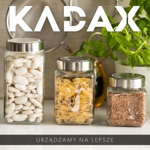 Kadax Pojemnik Na Żywność Szklany Z Pokrywką 500ml Szary 7