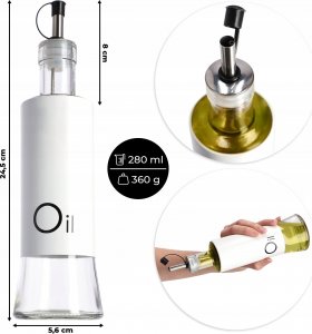Kadax Butelka Na Oliwę Olej Szklana Dozownik 320ml 2szt 3