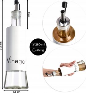 Kadax Butelka Na Oliwę Olej Szklana Dozownik 320ml 2szt 4