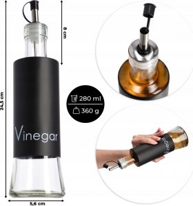 Kadax Butelka Na Oliwę Olej Szklana Dozownik 320ml 2szt 4