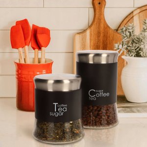 Kadax KADAX Pojemnik Szklany Kawa Herbata Cukier 2szt 2