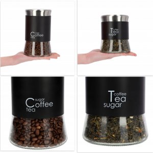 Kadax KADAX Pojemnik Szklany Kawa Herbata Cukier 2szt 7