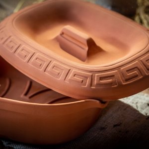 Kadax Kadax Garnek Rzymski Gliniany Owalny Forma 5L 11