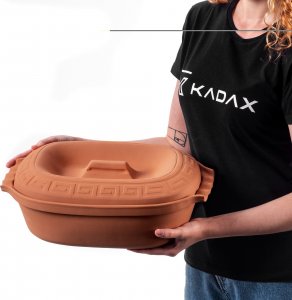 Kadax Kadax Garnek Rzymski Gliniany Owalny Forma 5L 2
