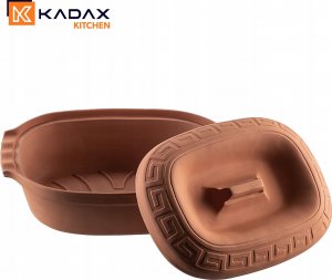 Kadax Kadax Garnek Rzymski Gliniany Owalny Forma 5L 4