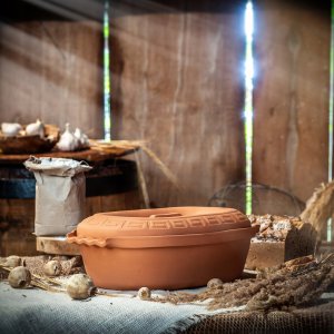 Kadax Kadax Garnek Rzymski Gliniany Owalny Forma 5L 8