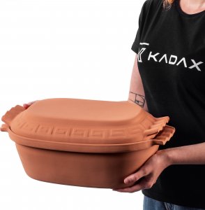Kadax Garnek Rzymski Gliniany Owalny Forma 6L 2