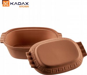 Kadax Garnek Rzymski Gliniany Owalny Forma 6L 4