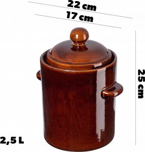 Kadax Beczka Garnek do Kiszenia Hermetyczny 2,5L 3