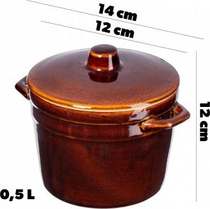 Kadax Garnek Kamionka Na Smalec do Kiszenia 0,5L 3