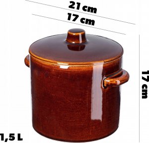 Kadax Garnek Kamionka do Kiszenia Na Smalec 1,5L 3